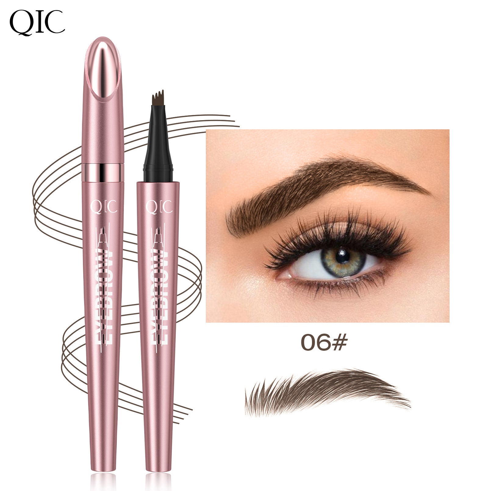 Rose Gold Four-Claw Eyebrow Pencil